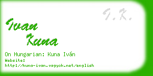 ivan kuna business card